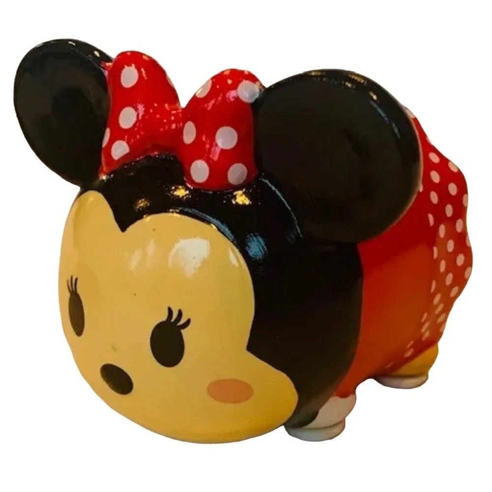 Minnie Mouse bank Walt Disney stackables Fab-Ny miniature ceramic figurine‎ bows